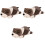 3Ud Cojines Animales De Peluche Marrón Para Sofá Y 6