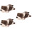 3Ud Cojines Animales De Peluche Marrón Para Sofá Y 10