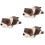 3Ud Cojines Animales De Peluche Marrón Para Sofá Y 9