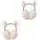 2Pièces Moufles D'oreilles Blancs Confortables Hiver 3