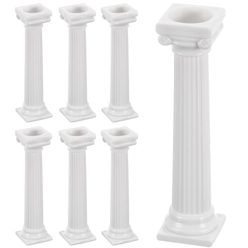 32Pièces Piliers Gâteaux Blancs Supports Pour Mariage 1