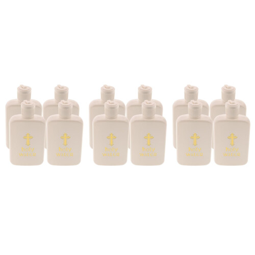 12 Pièces Bouteilles D'eau Bénite Décoratives Pour Mariage Baptême 2