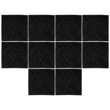 10Pièces Filtre À Litière Absorbant En Éponge Noir Usage