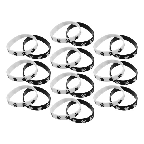 192 Pièces Bracelets En Caoutchouc De Patte Blancs 2