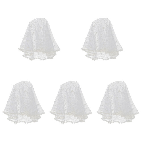 5Pièces Voiles Perles Court Accessoire Tête 1