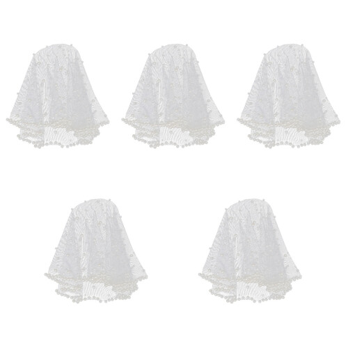 5Pièces Voiles Perles Court Accessoire Tête 2