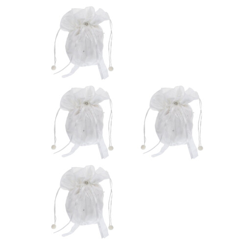4 Pezzi Borsa Da In Con Strass E Perle Per Sposa 1