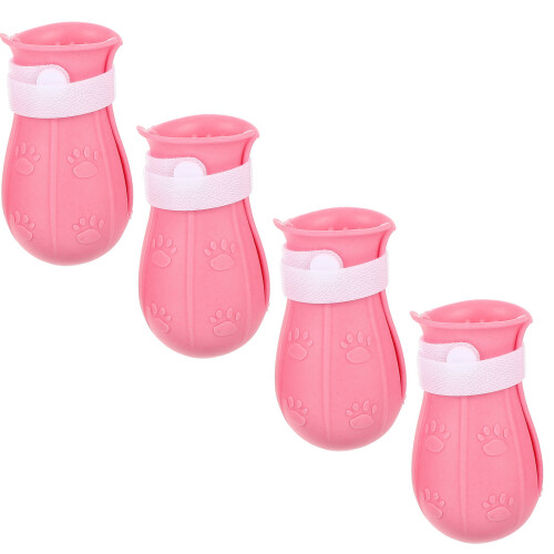 4Pz Scarpe in Gomma Rosa Per Regolabili Per E Protezione