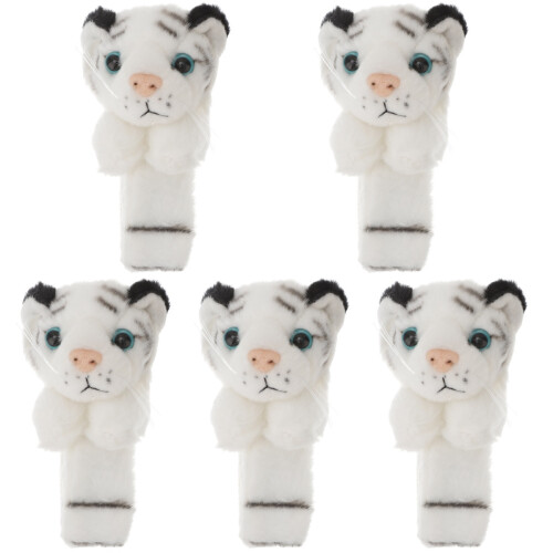 5Pz Braccialetti Slap Per Bambini Bianco Con Design 1
