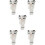 5Pz Braccialetti Slap Per Bambini Bianco Con Design 8