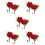 10 Pezzi Cravattini Nuziali Per E Sposa, Boutonniere Rosa 10