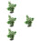 4Pcs Decoração Com Falsas De Plástico Para 7