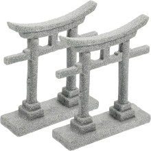 2 Unidades Torii Decoração Paisagem Aquática