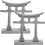 2 Unidades Torii Decoração Paisagem Aquática 2