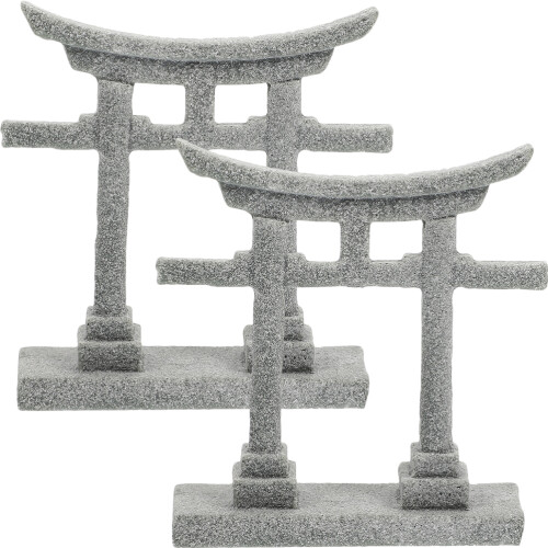 2 Unidades Torii Decoração Paisagem Aquática 1