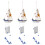 3Pcs Lightweight White Wind Chime Pendant Nautical Decor Gift 6