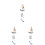3Pcs Lightweight White Wind Chime Pendant Nautical Decor Gift 4