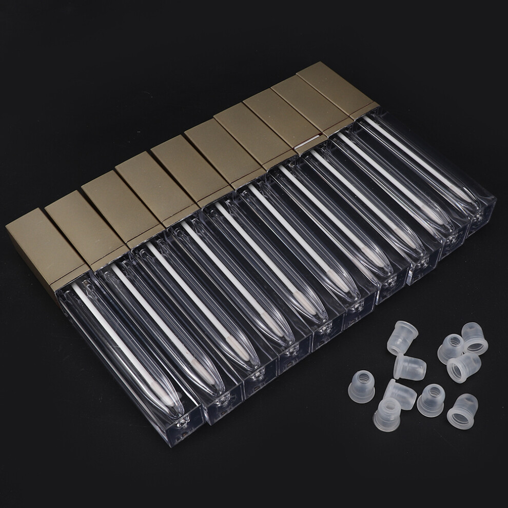 Lip Gloss Tube Set 6ml 10Pcs Plastic Cosmetic Lipstick Containers Refillable