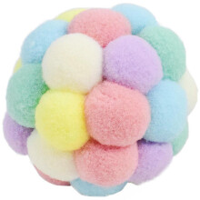 Bunte Katzenbälle Elastische Plüschspielzeuge mit Glöckchen – 7cm, 6cm, 4cm