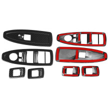 Fit BMW X1 4pcs Carbon Fiber Window Switch Frame Trim