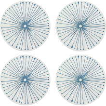 Diatomite Material Coasters, Watercolor Geometric Designs for a Stylish Touch, Easy to Clean Round Stone Mats with Non-Slip Bottom (Set of 3)