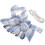 3Pcs Small Pet Bunny Harness with Bow Design and Leash Sky-Blue Set 11