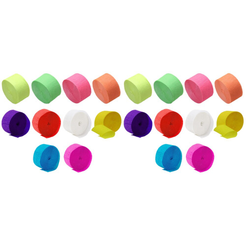 20Ud Streamers Crepé Durables Para Decoración De Cumpleaños 1