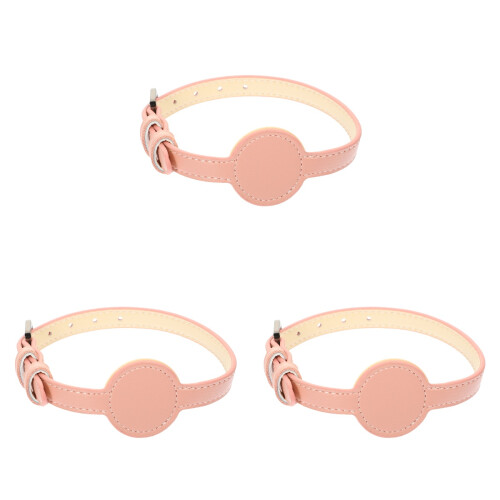 3Pièces Colliers Décoratifs Chat Rose Confortables En PU Avec 1