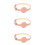 3Pièces Colliers Décoratifs Chat Rose Confortables En PU Avec 8