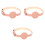 3Pièces Colliers Décoratifs Chat Rose Confortables En PU Avec 3