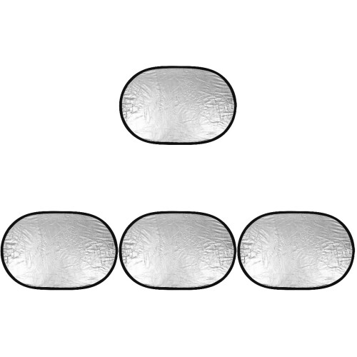 4Pièces Panneaux Réflecteurs Argentés Compacts Pour Accessoires Photo 1
