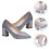 1 Paire De Chaussures Talons Carrés Pour 5