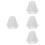 4Pièces Voile Court Perlée Élégant Accessoire Tête 6