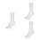 3 Pezzi Calza Manichino Bianco E 8