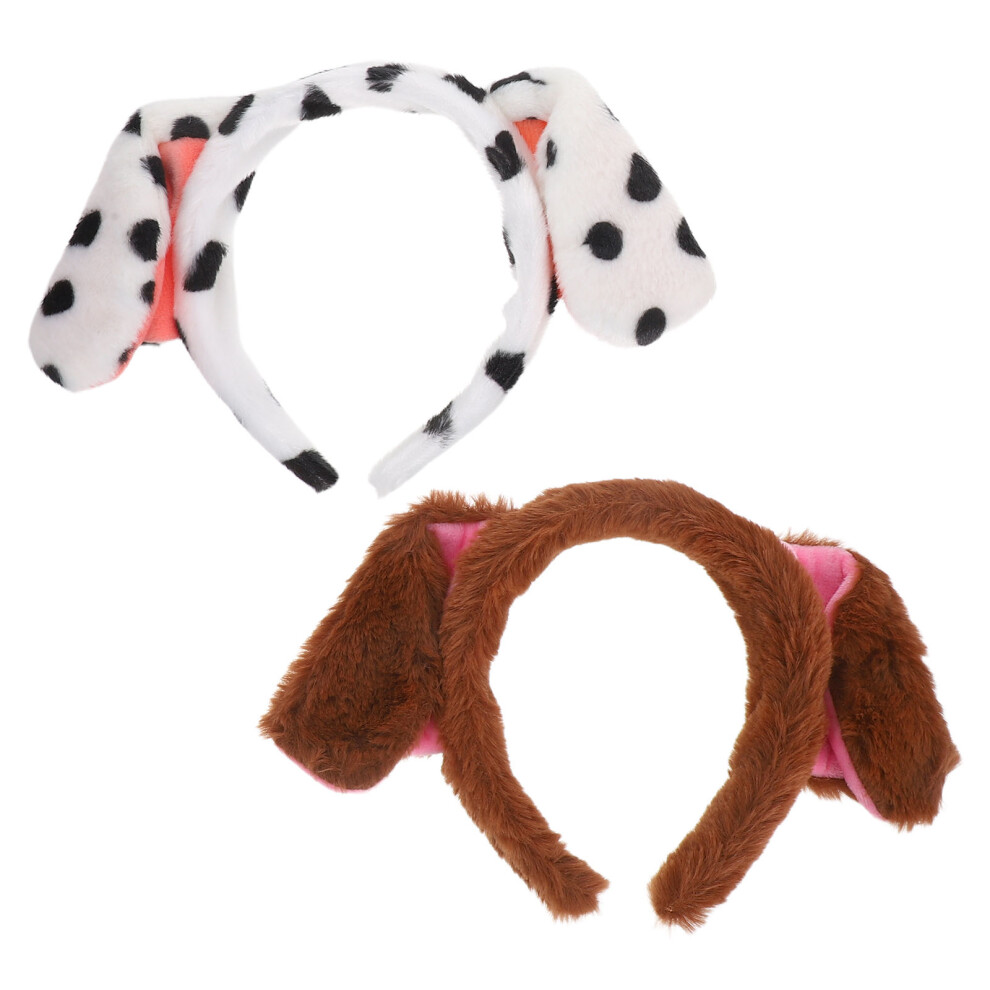 2 Orecchie Da Cane A Cartone Animato Fascia Per Adulti E Bambini-image