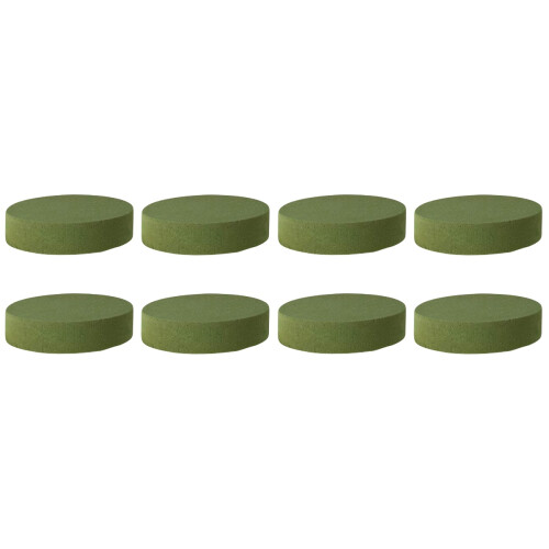 8 Pezzi Rotondi Verde Per 2