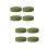 8 Pezzi Rotondi Verde Per 8