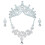 3 Sets Bruiloft Sieraden Bruids Tiara Oorbellen Ketting 1
