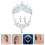3 Sets Bruiloft Sieraden Bruids Tiara Oorbellen Ketting 10