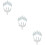 3 Sets Bruiloft Sieraden Bruids Tiara Oorbellen Ketting 9