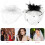 4Pz Cerchietti Fascinator Con Per Sposa 11