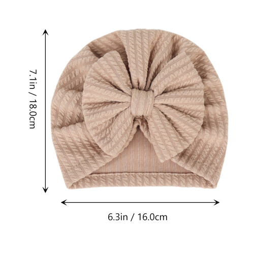Baby Hoed Met Stropdas Ontwerp Elastische Hoofddeksel 1