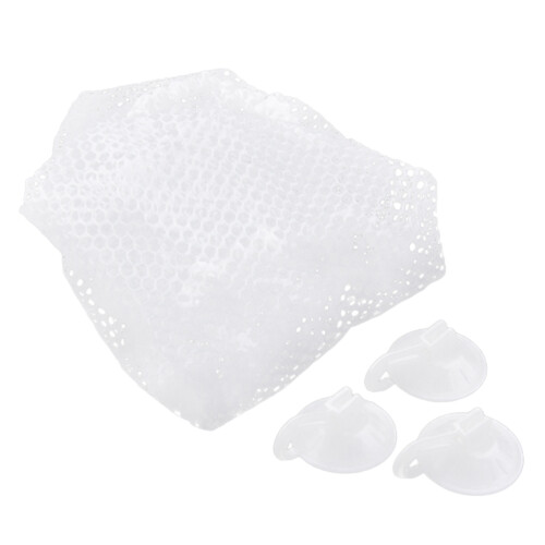 3St Wit Kinderspeelgoed Opbergnet Hangend Polyester