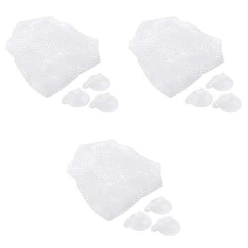 3St Wit Kinderspeelgoed Opbergnet Hangend Polyester 2