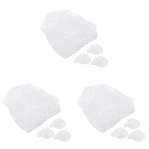 3St Wit Kinderspeelgoed Opbergnet Hangend Polyester 1