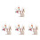 4 Sets Ijzerdraad Craft Kit Kerstversiering Diy Materiaal 2