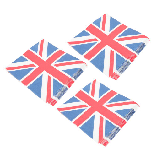 3X Party Servetten Met Brits Ontwerp, En Stevig