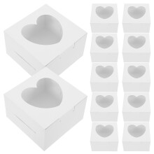 25 Sztuk Pudełko Na Cupcake’y Z Okienkiem Jednorazowe