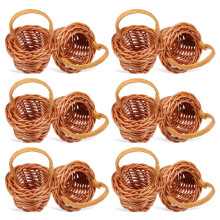36 Unidades Cesta De Flor Miniatura Trançada Decorativa