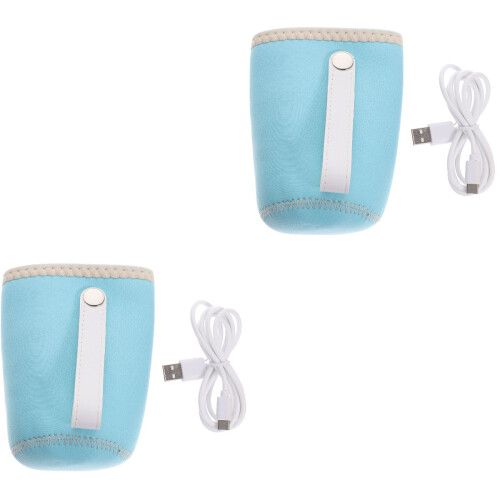2Pcs Aquecedor De Mamadeira Para Bebê USB Portátil 2